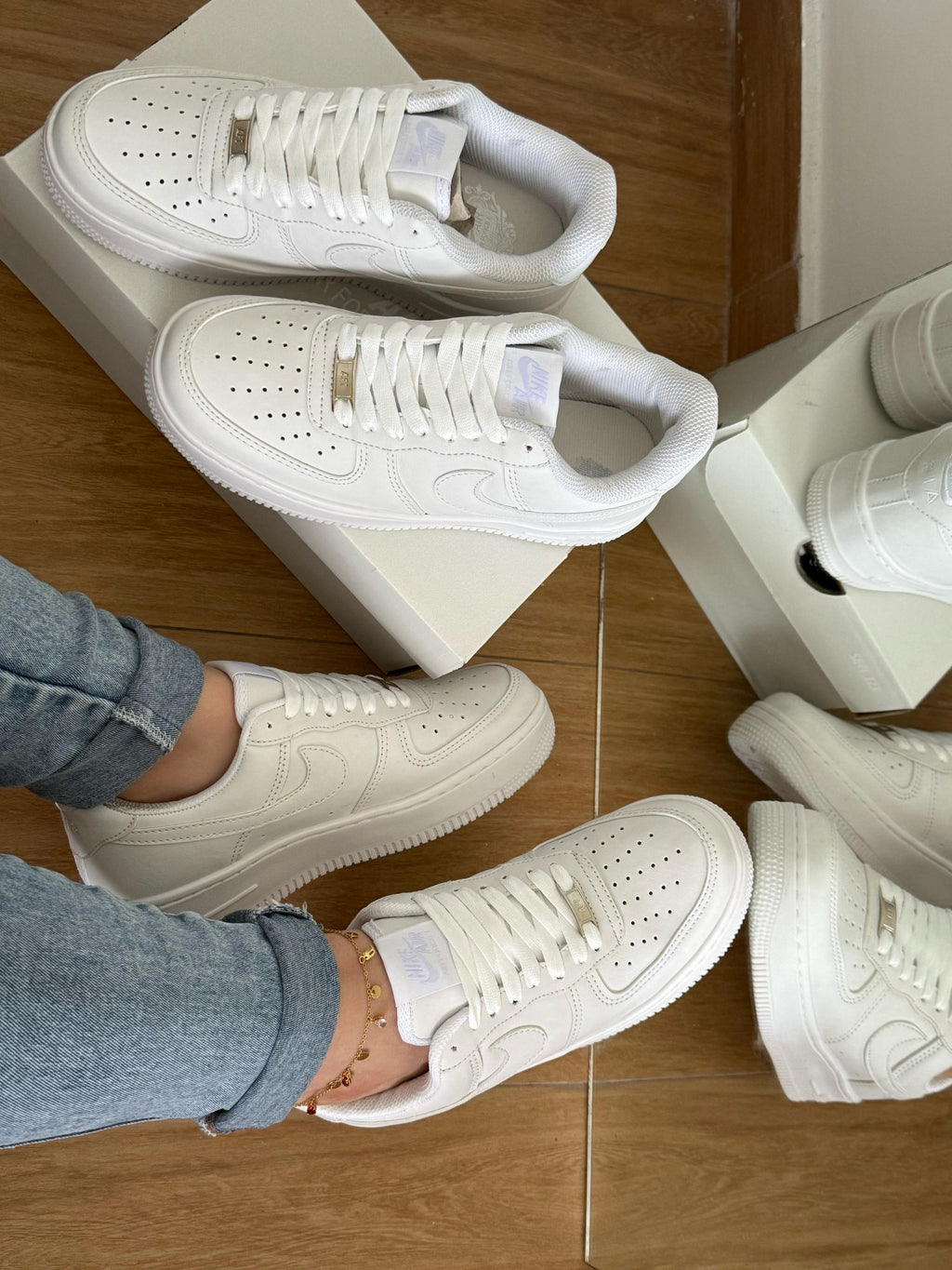 Tênis Unissex Air force 1 Branco Premium