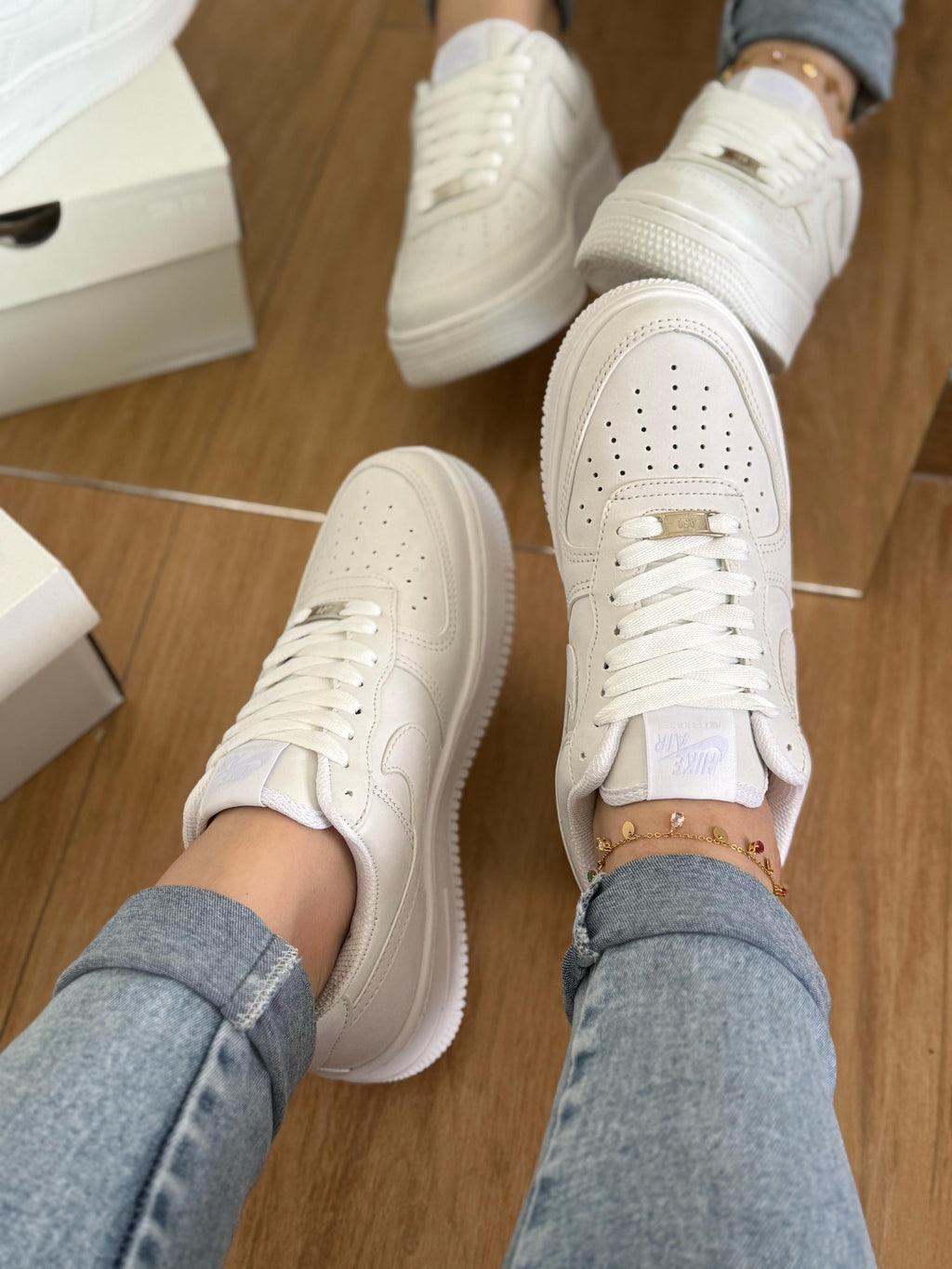 Tênis Unissex Air force 1 Branco Premium