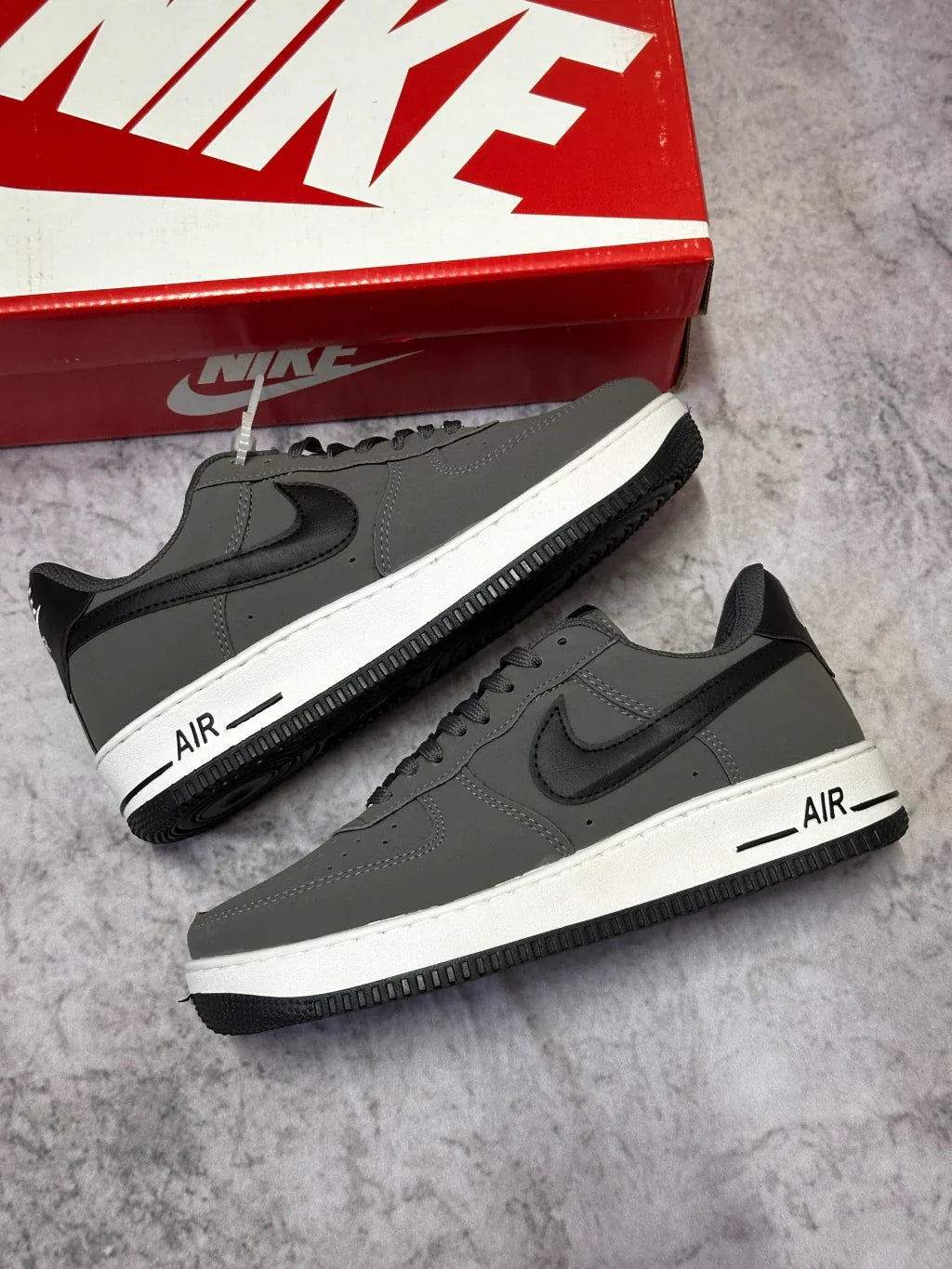 Tênis Masculino Nike Air Force 1 Cinza Escuro Premium
